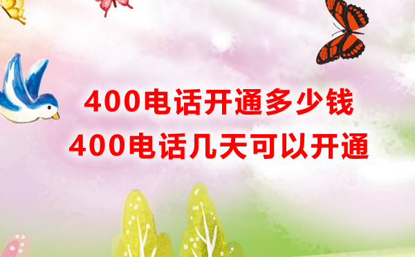 開(kāi)通南昌400電話多少錢？